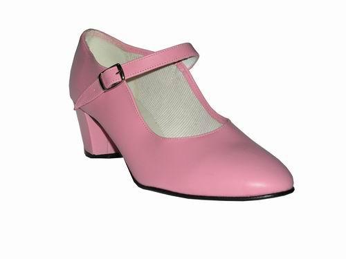 Zapatos baratos baile flamenco color rosa